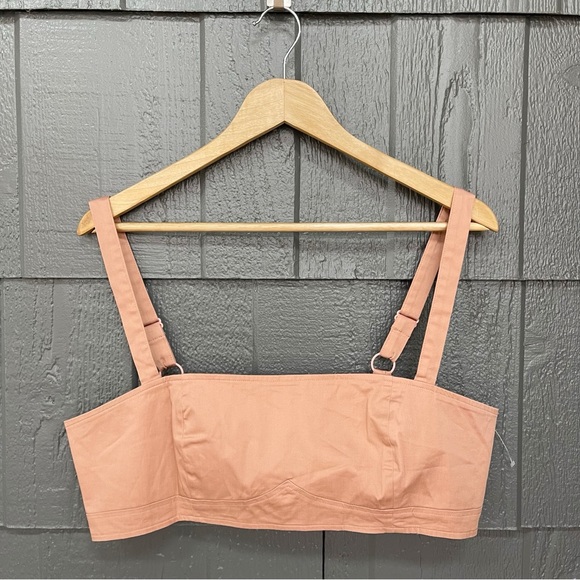 DANIELLE BERNSTEIN Women's Bra Tank Copper Peach Size 12 Cropped Bra Top - Picture 6 of 15